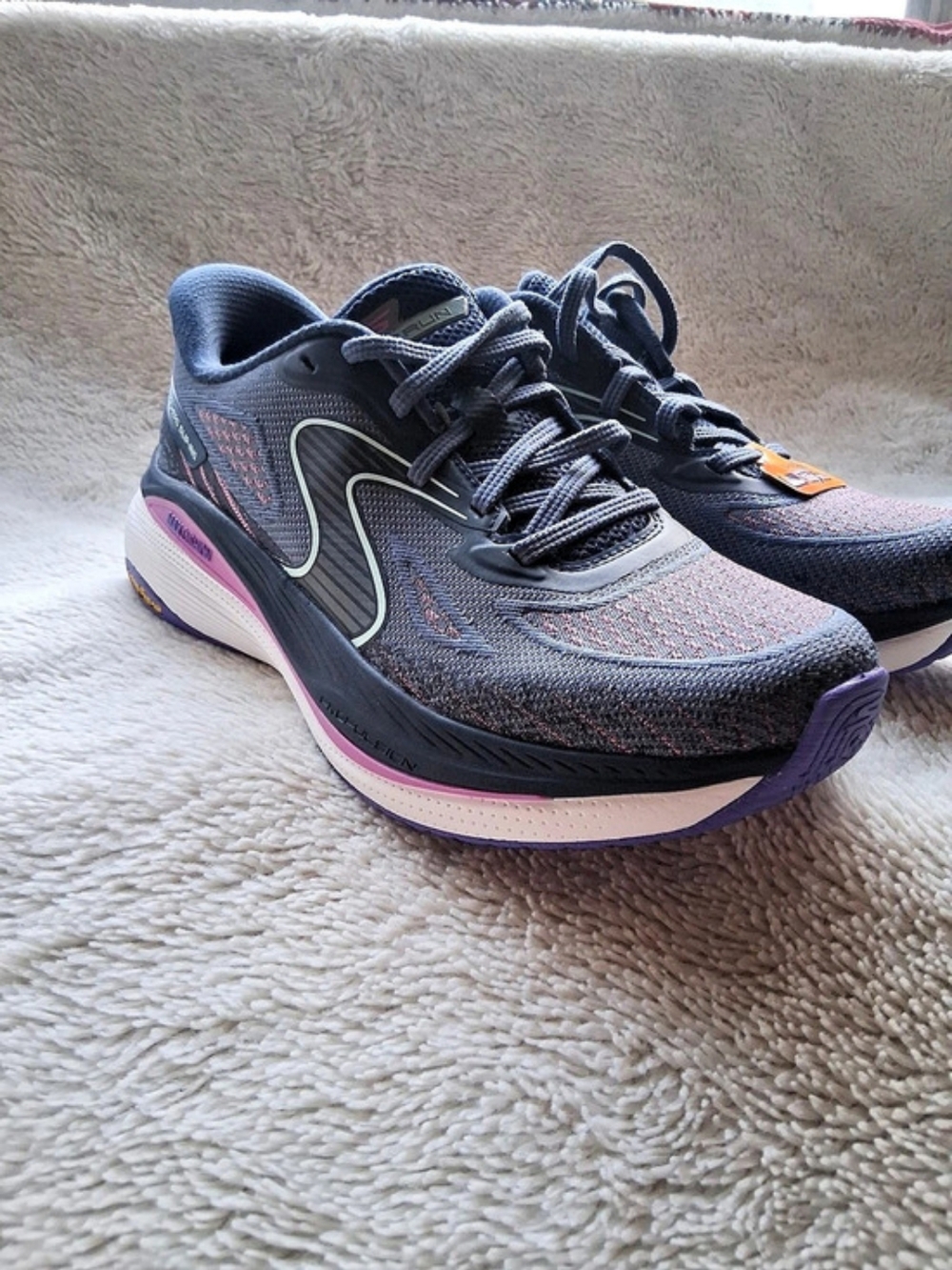 Skechers GO RUN Glide-Step Flex Athletic Shoes Blue & Purple US 6 Like New